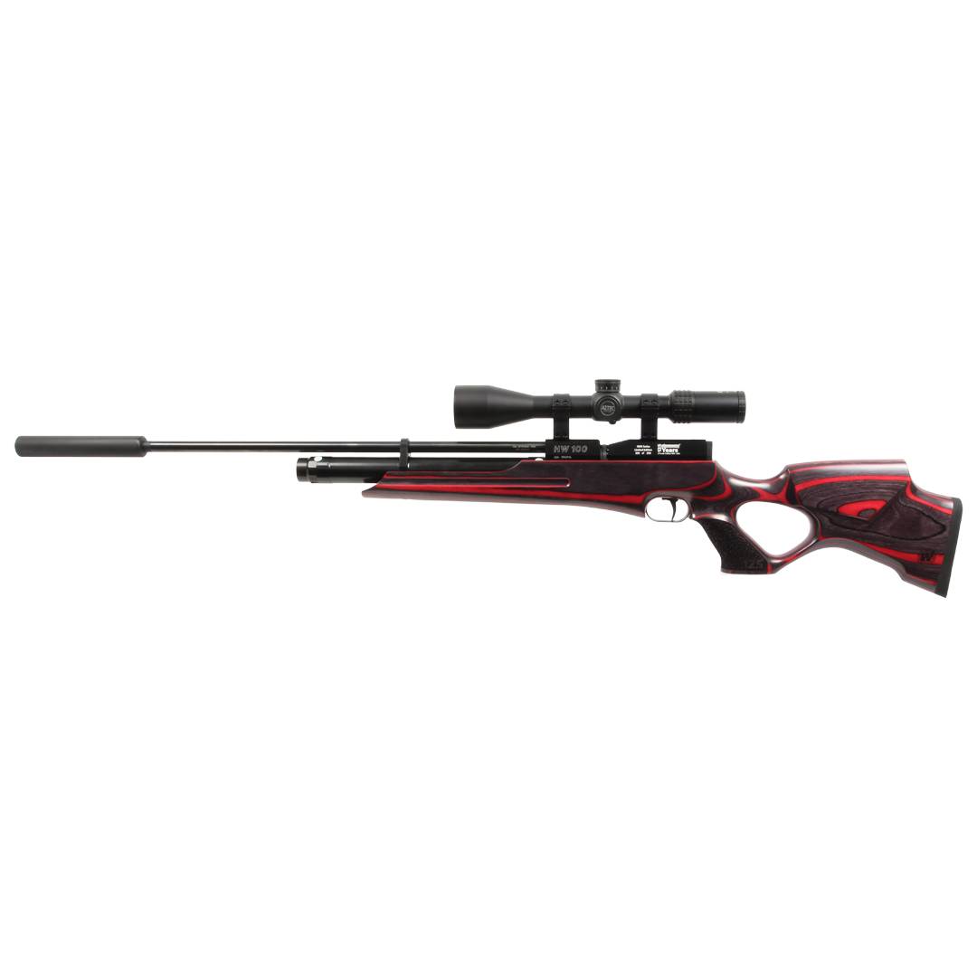 Weihrauch HW100T Special Edition Red Laminate Stock - Atlas Airguns